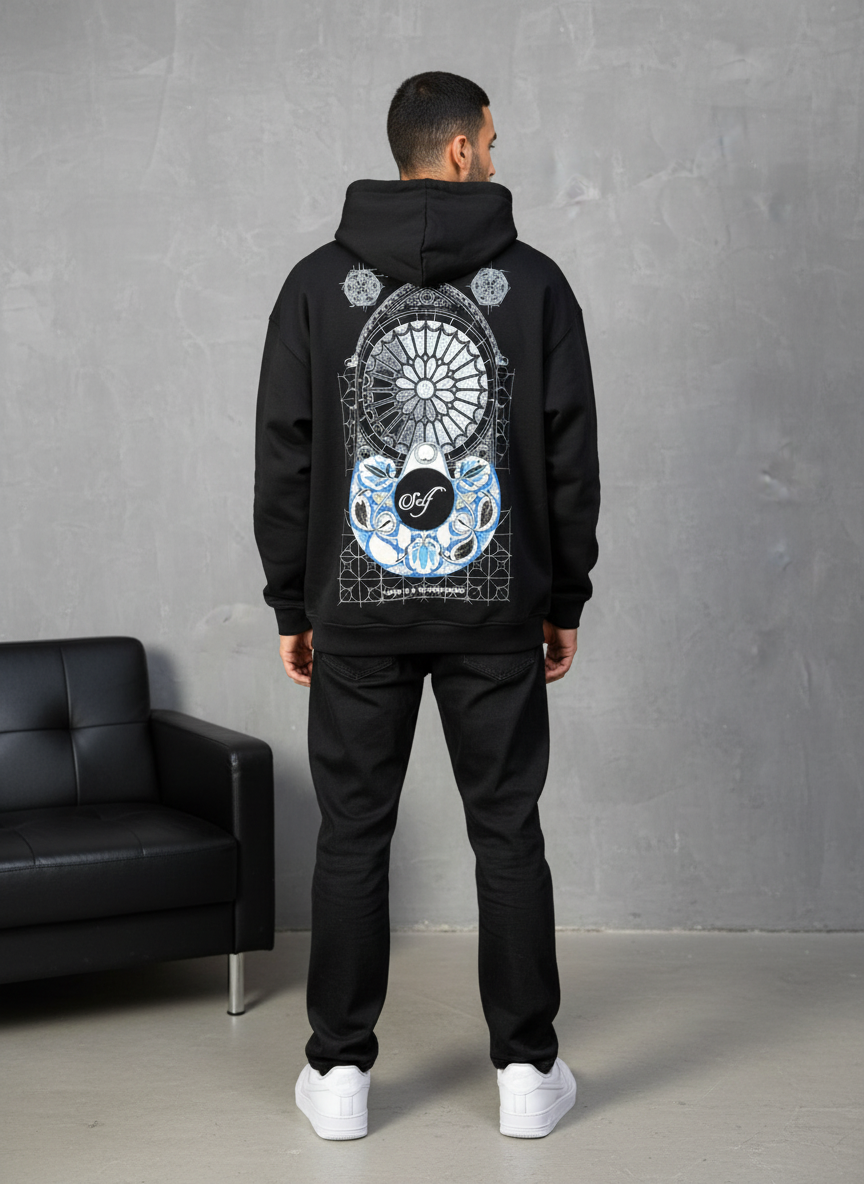 HOODIE SAW OVERSIZE BLACK 4975