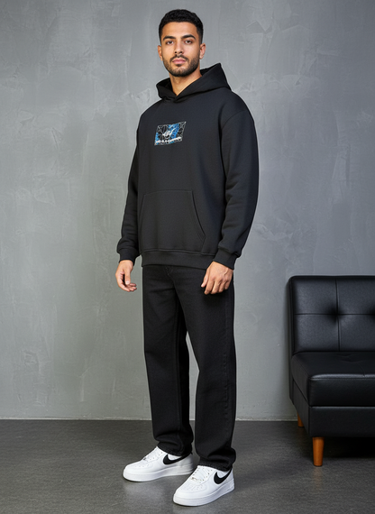 HOODIE SAW OVERSIZE BLACK 4975