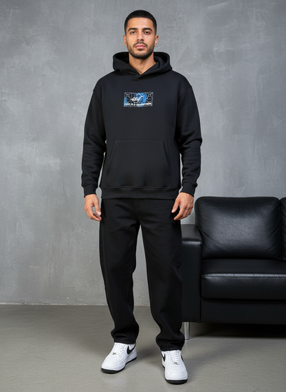 HOODIE SAW OVERSIZE BLACK 4975