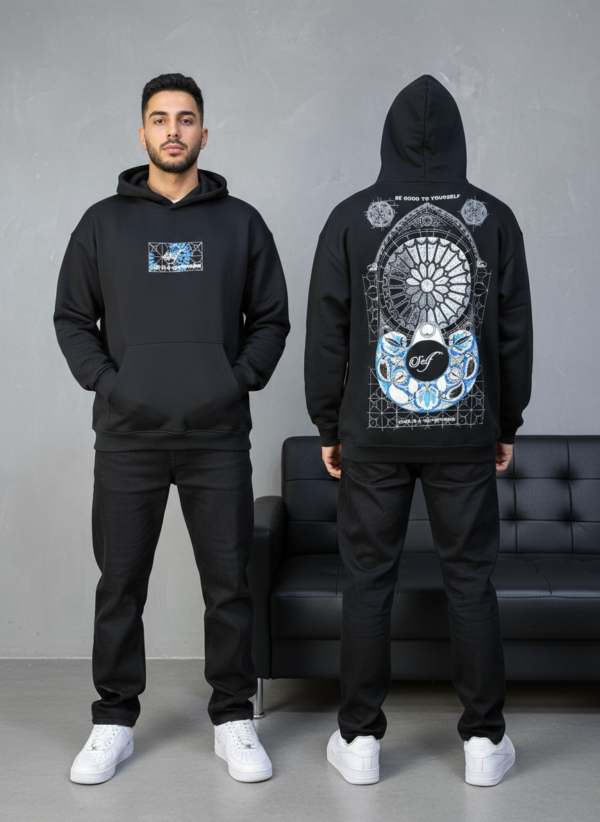 HOODIE SAW OVERSIZE BLACK 4975