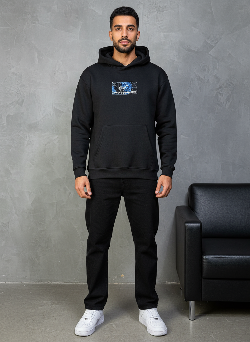 HOODIE SAW OVERSIZE BLACK 4975