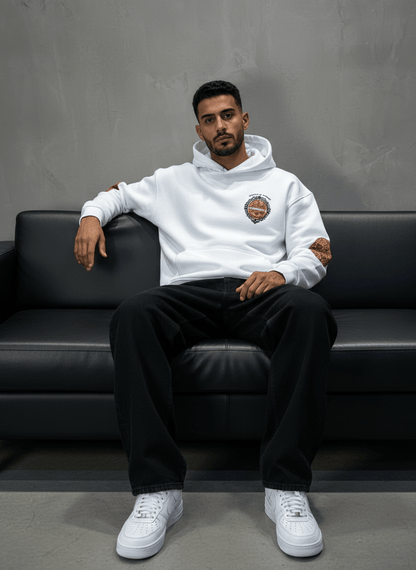 HOODIE BLANC GRAPHIQUE 7861 - ZG PREMIUM