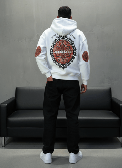 HOODIE BLANC GRAPHIQUE 7861 - ZG PREMIUM