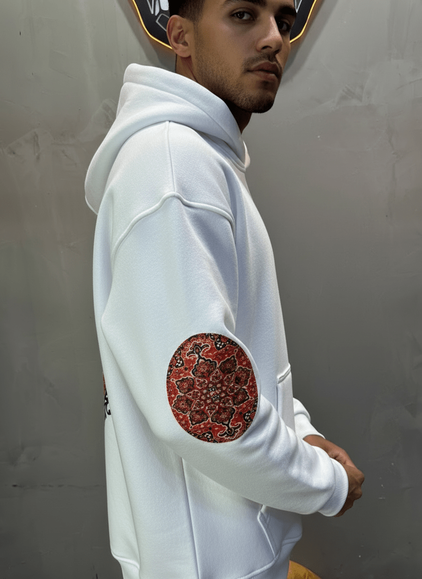 HOODIE BLANC GRAPHIQUE 7861 - ZG PREMIUM