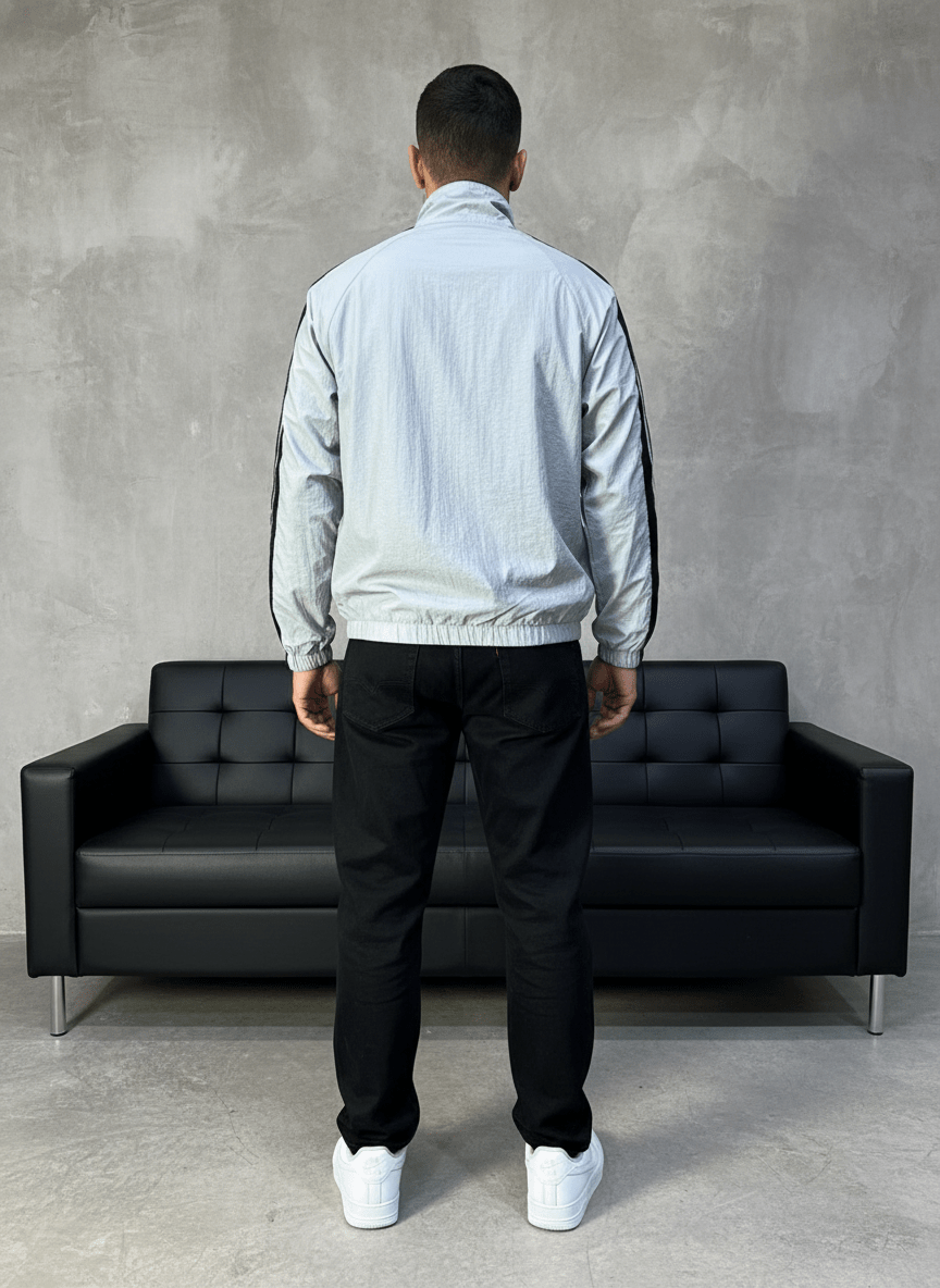 JACKET PARACHUTE GREY OLD SCHOL 7404 - ZG PREMIUM