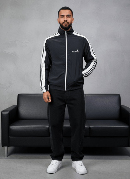JACKET PARACHUTE BLACK OLD SCHOL 7404 - ZG PREMIUM