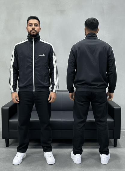 JACKET PARACHUTE BLACK OLD SCHOL 7404 - ZG PREMIUM
