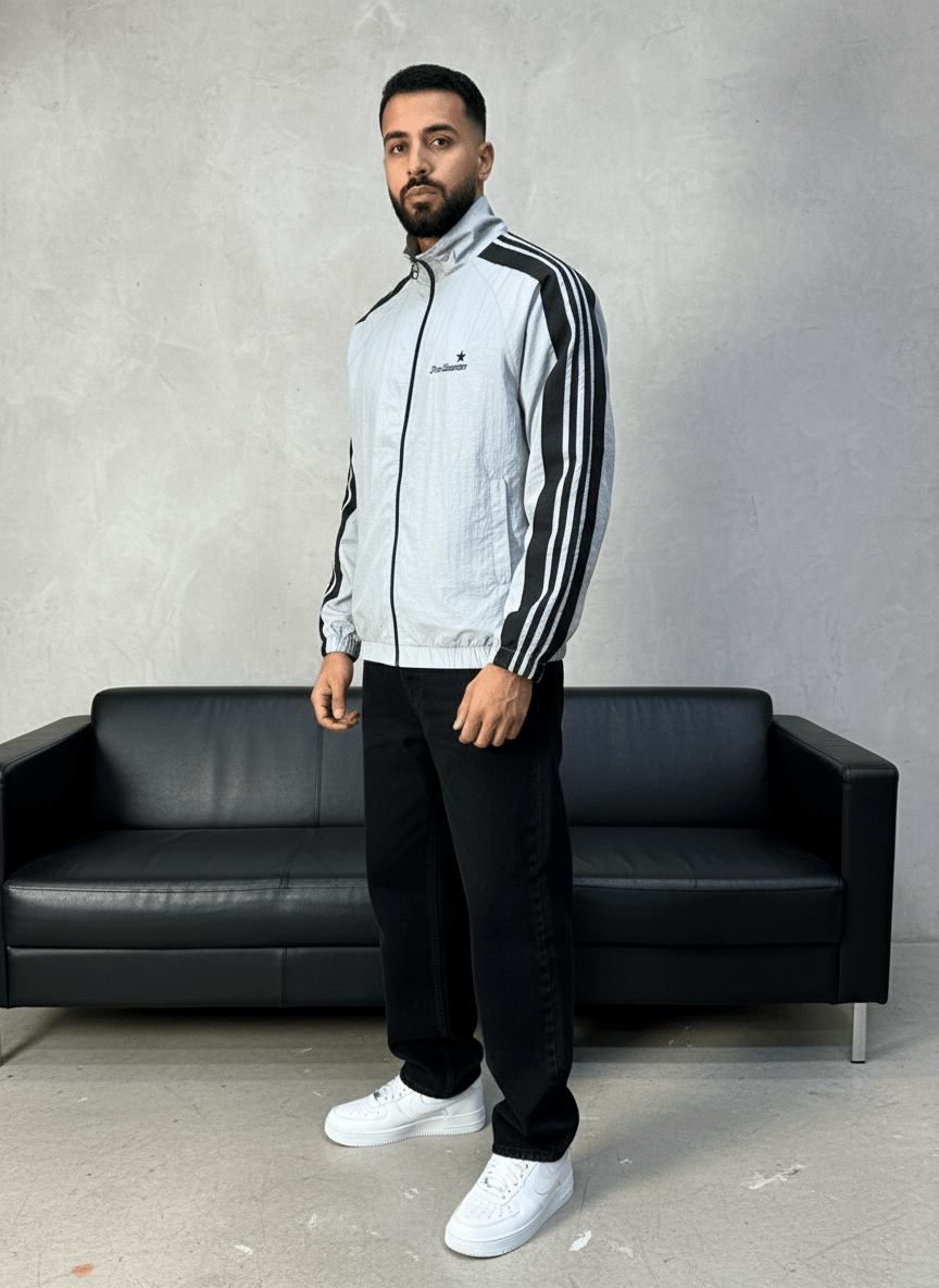 JACKET PARACHUTE GREY OLD SCHOL 7404 - ZG PREMIUM
