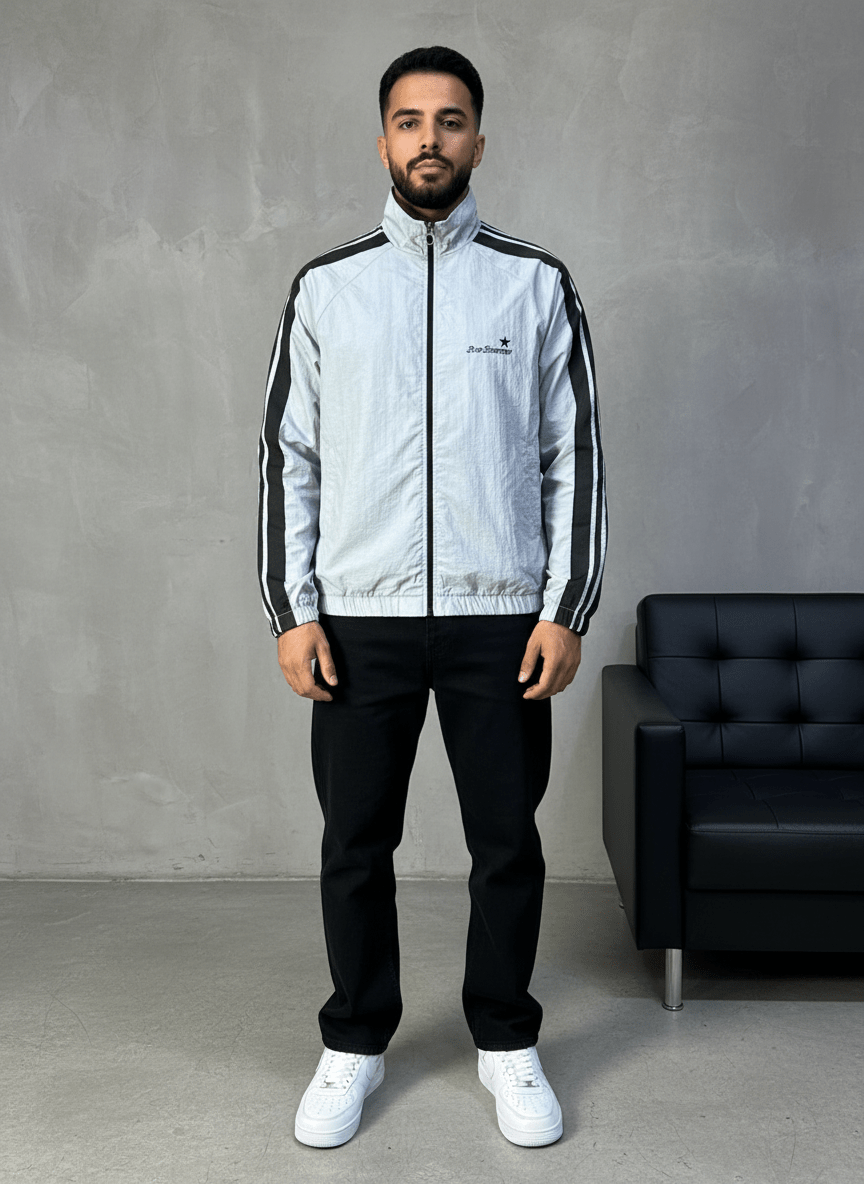 JACKET PARACHUTE GREY OLD SCHOL 7404 - ZG PREMIUM