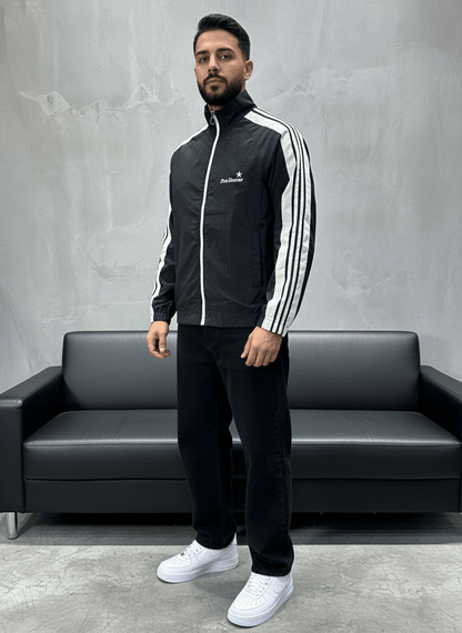 JACKET PARACHUTE BLACK OLD SCHOL 7404 - ZG PREMIUM