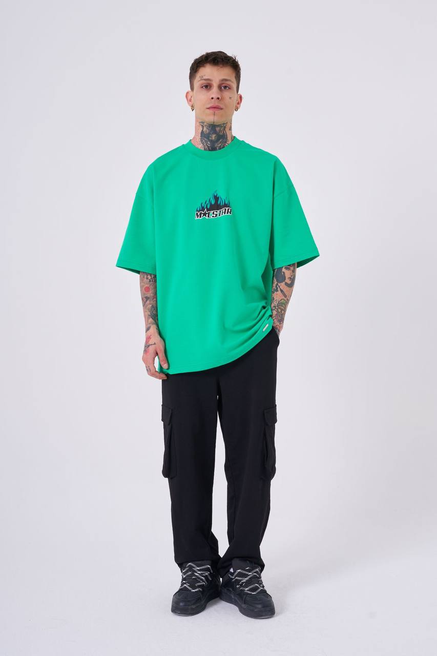 T-SHIRT OVERSIZE MACHINIST GREEN M2073