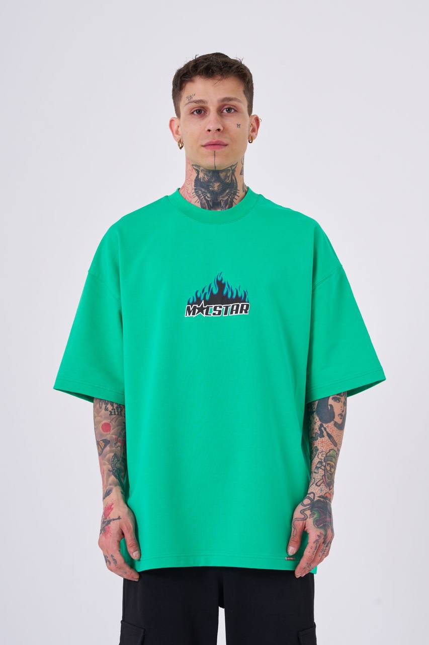 T-SHIRT OVERSIZE MACHINIST GREEN M2073