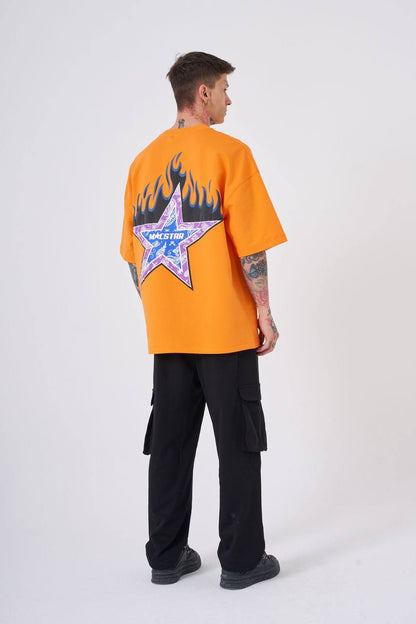 T-SHIRT OVERSIZE MACHINIST ORANGE M2073