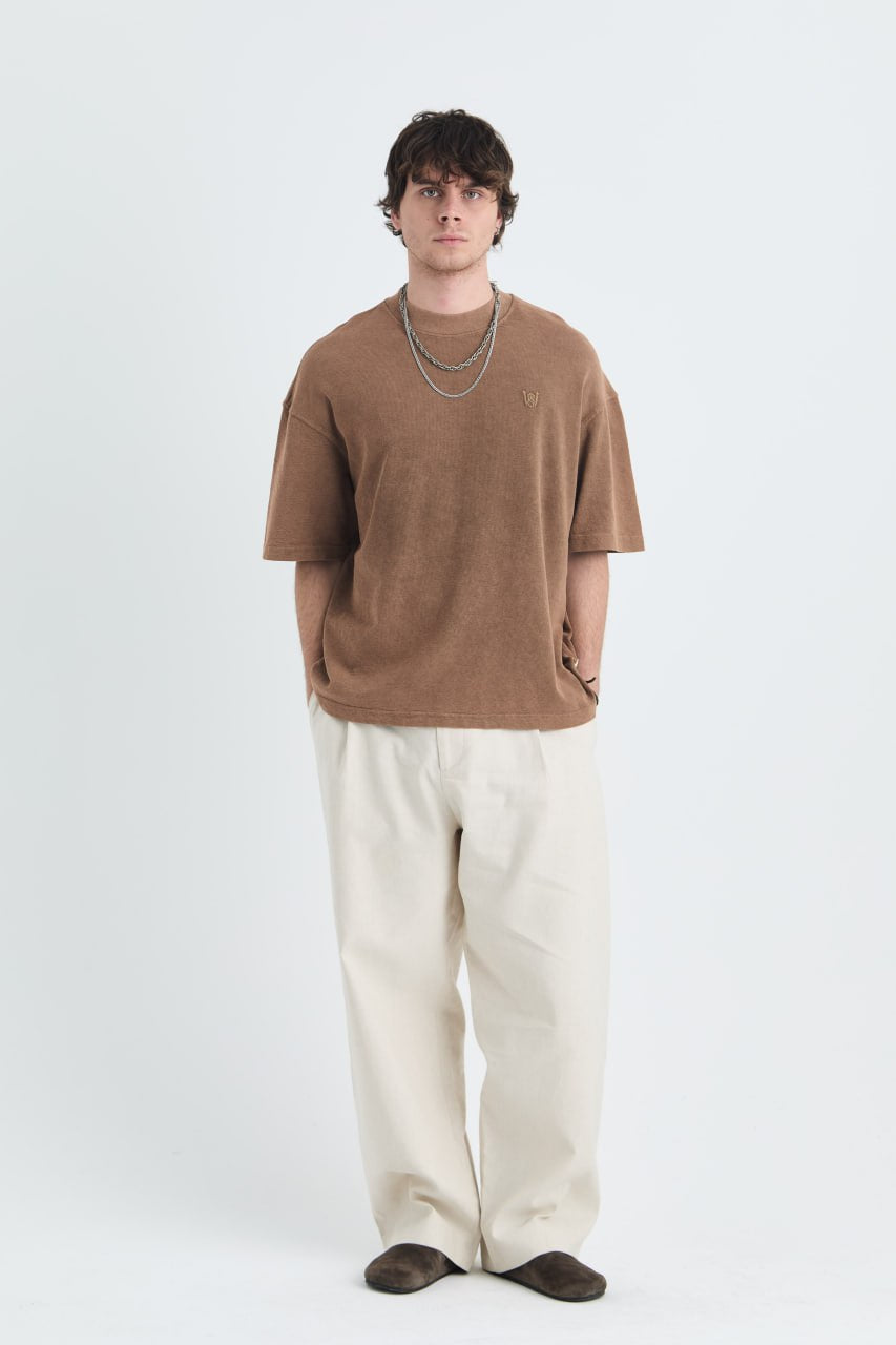 T-SHIRT OVERSIZE SAW BROWN 4803
