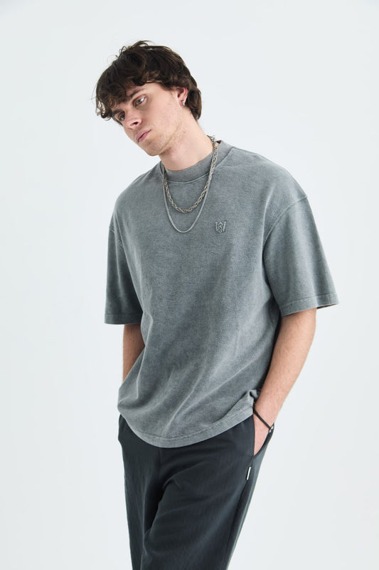 T-SHIRT OVERSIZE SAW GRIS 4803