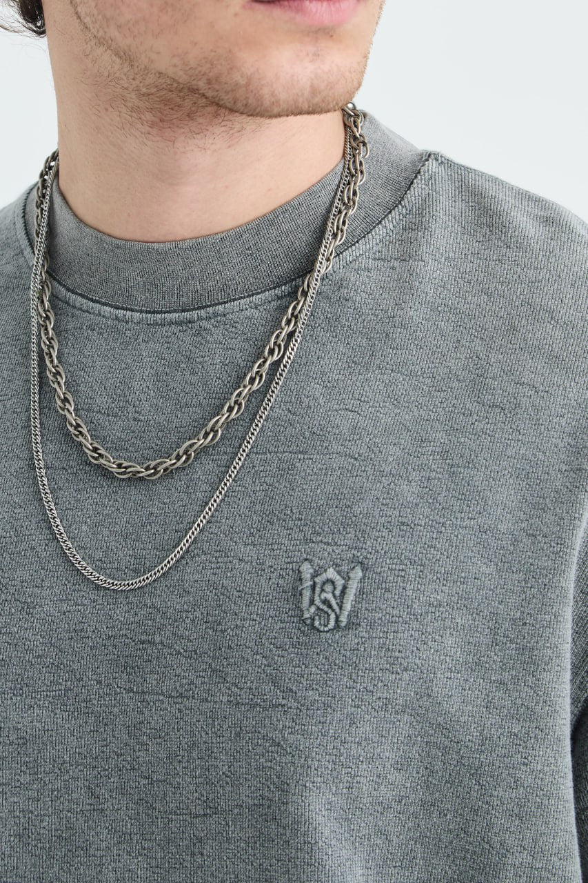 T-SHIRT OVERSIZE SAW GRIS 4803