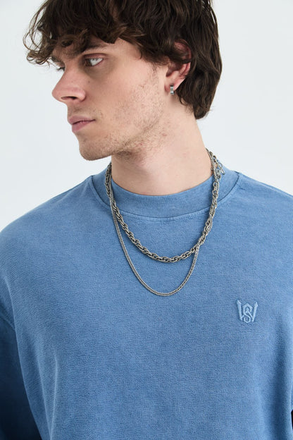 T-SHIRT OVERSIZE SAW BLUE 4803