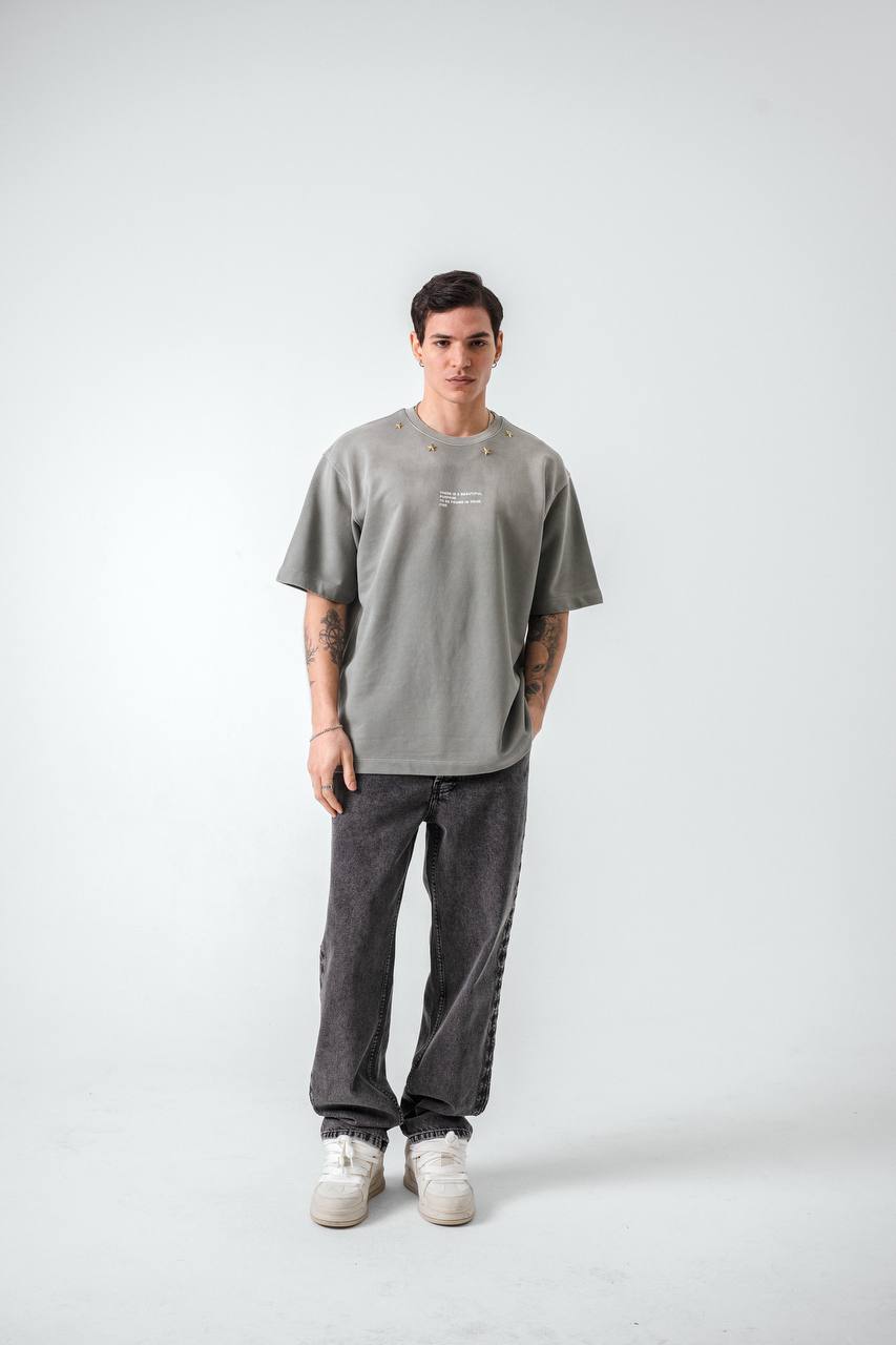 T-SHIRT RETRO HAKI 2507