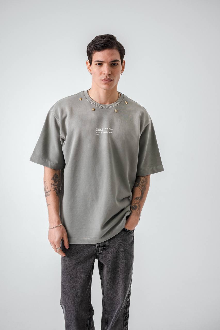 T-SHIRT RETRO HAKI 2507