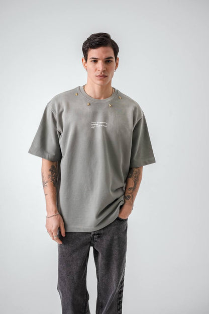T-SHIRT RETRO HAKI 2507