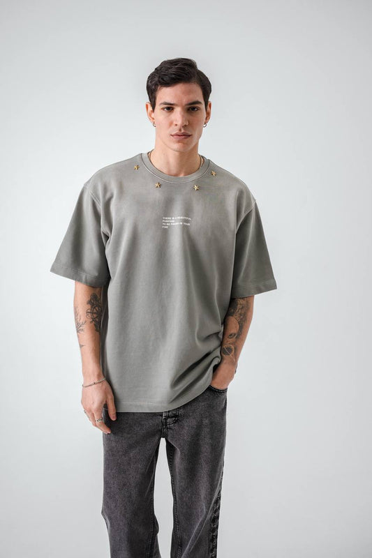 T-SHIRT RETRO HAKI 2507
