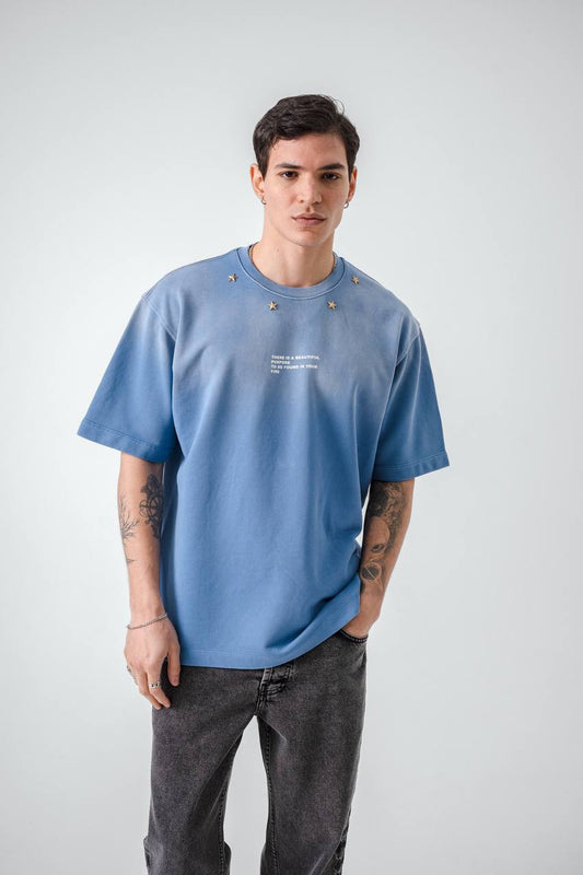 T-SHIRT RETRO BLUE 2507