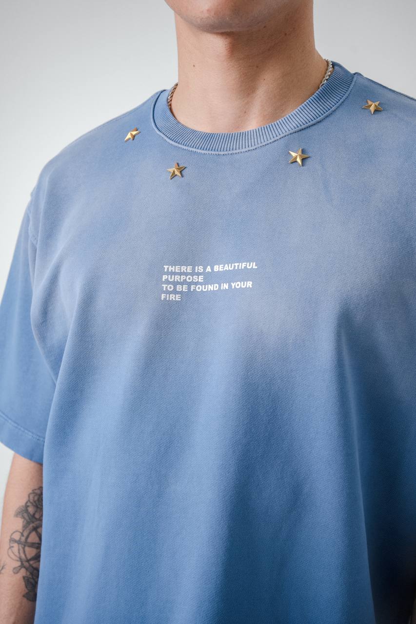 T-SHIRT RETRO BLUE 2507