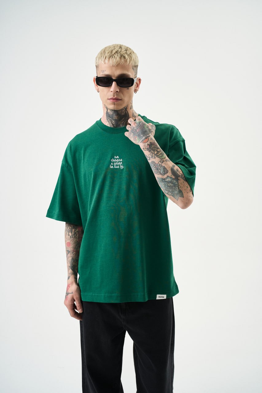 T SHIRT OVERSIZE RESPIRE GREEN 5123