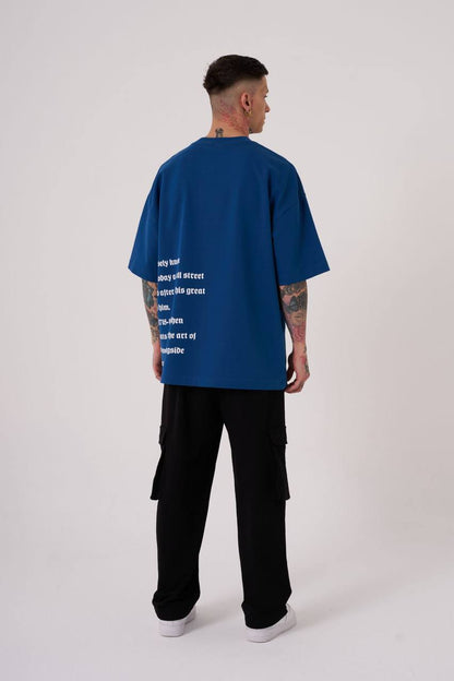 T-SHIRT OVERSIZE MACHINIST BLUE M2059