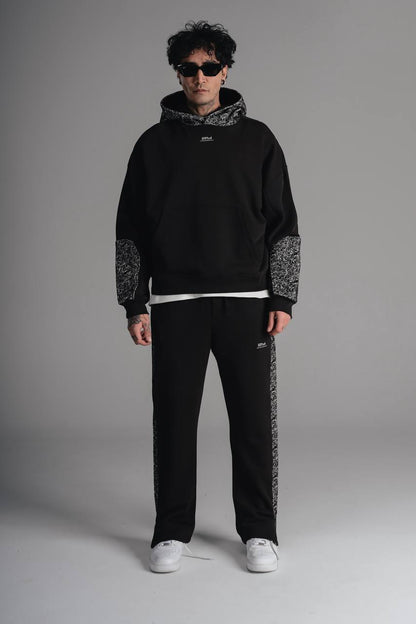 Ensemble survêtement oversize homme noir 6521