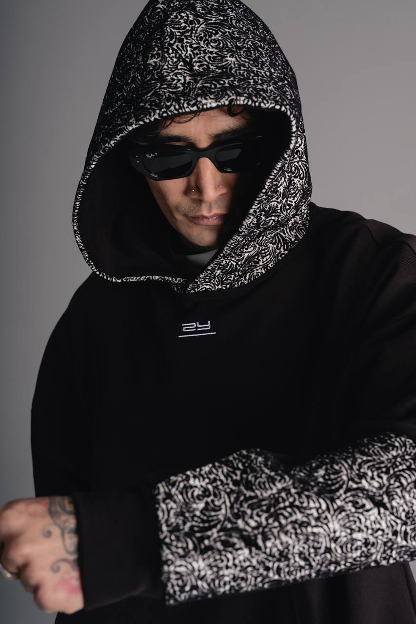 Ensemble survêtement oversize homme noir 6521