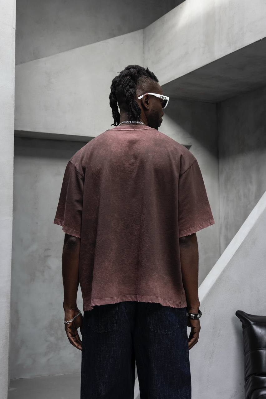 T-Shirt brown Oversize Washed Vintage 1976 - ZG PREMIUM