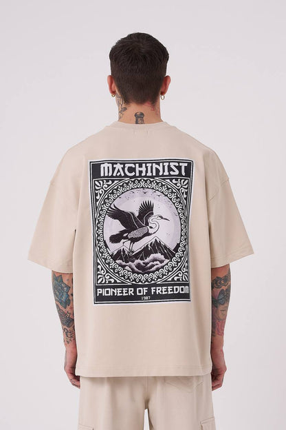 T-SHIRT OVERSIZE MACHINIST BEIGE M1986