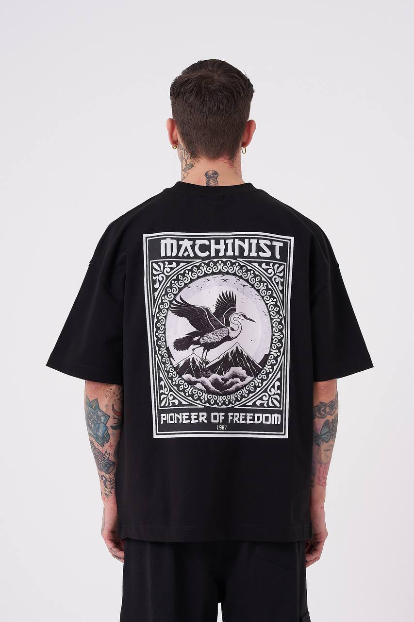 T-SHIRT OVERSIZE MACHINIST BLACK M1986