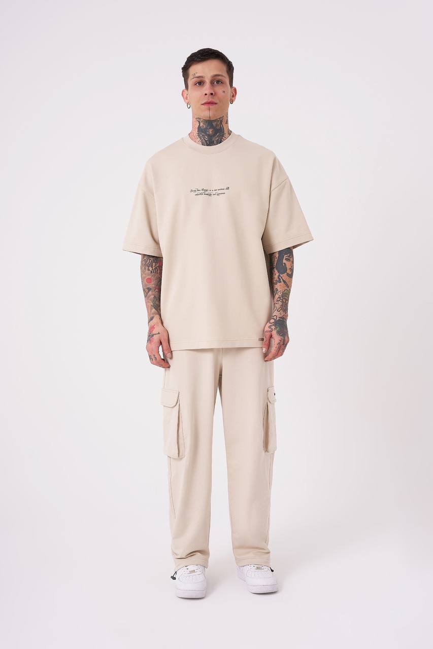 T-SHIRT OVERSIZE MACHINIST BEIGE M2012