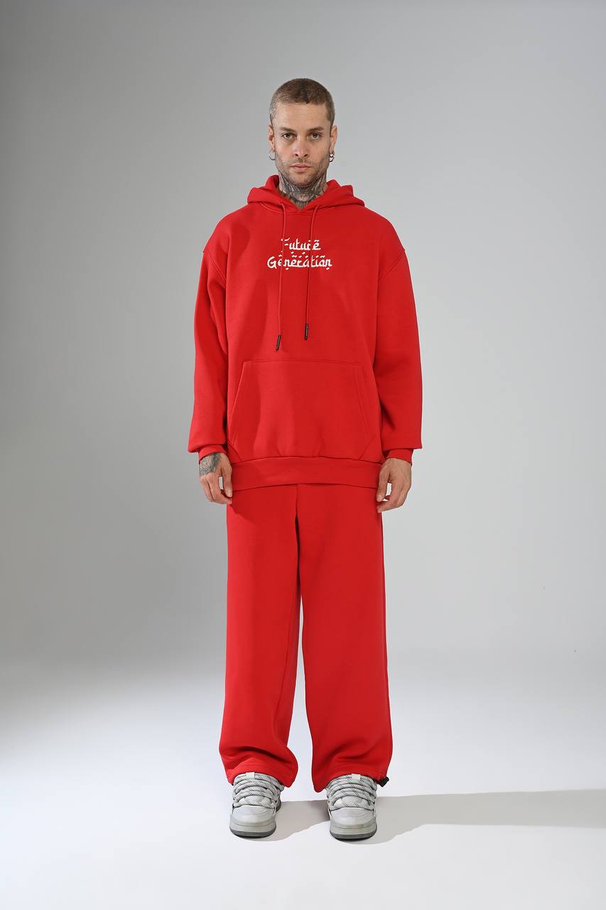 HOODIE OVERSIZE RED H39