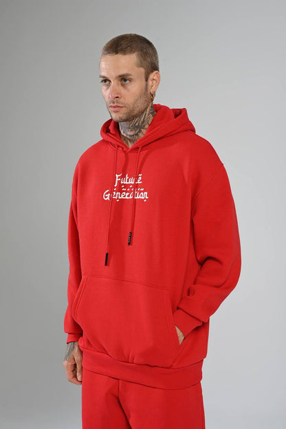 HOODIE OVERSIZE RED H39