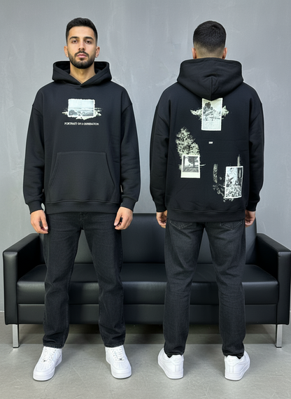 HOODIE SAW OVERSIZE BLACK 4965