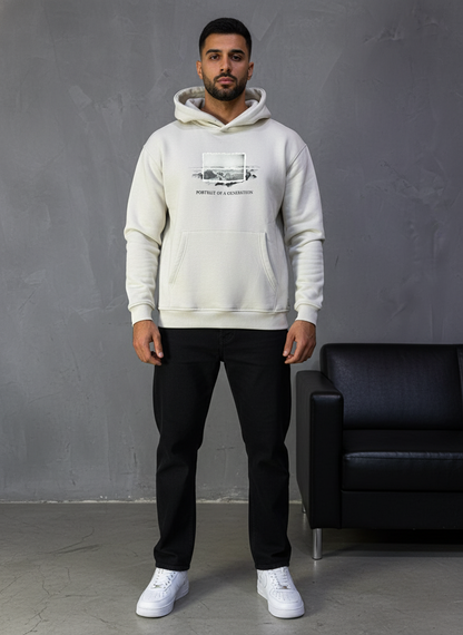 HOODIE SAW OVERSIZE BEIGE 4965