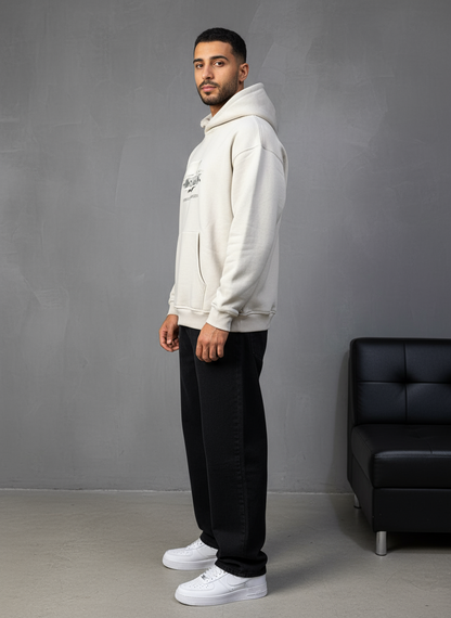 HOODIE SAW OVERSIZE BEIGE 4965