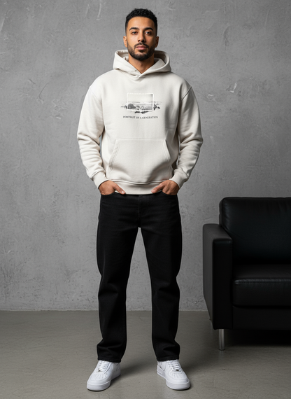 HOODIE SAW OVERSIZE BEIGE 4965