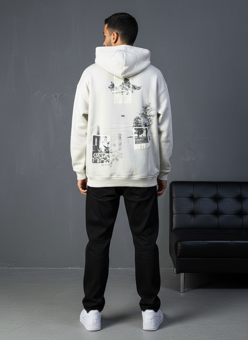 HOODIE SAW OVERSIZE BEIGE 4965