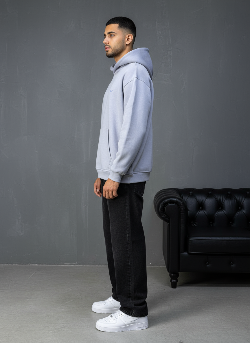 HOODIE SAW OVERSIZE BLUE 4978