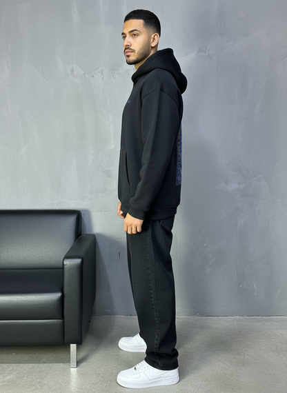 HOODIE SAW OVERSIZE BLACK 4978