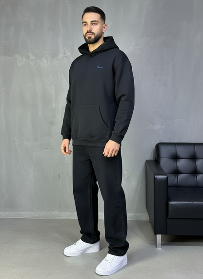 HOODIE SAW OVERSIZE BLACK 4978