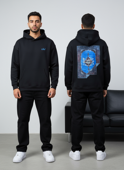 HOODIE SAW OVERSIZE BLACK 4978