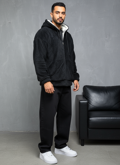 JACKET DOUBLE FAC OVER BLACK/WHITE 4950