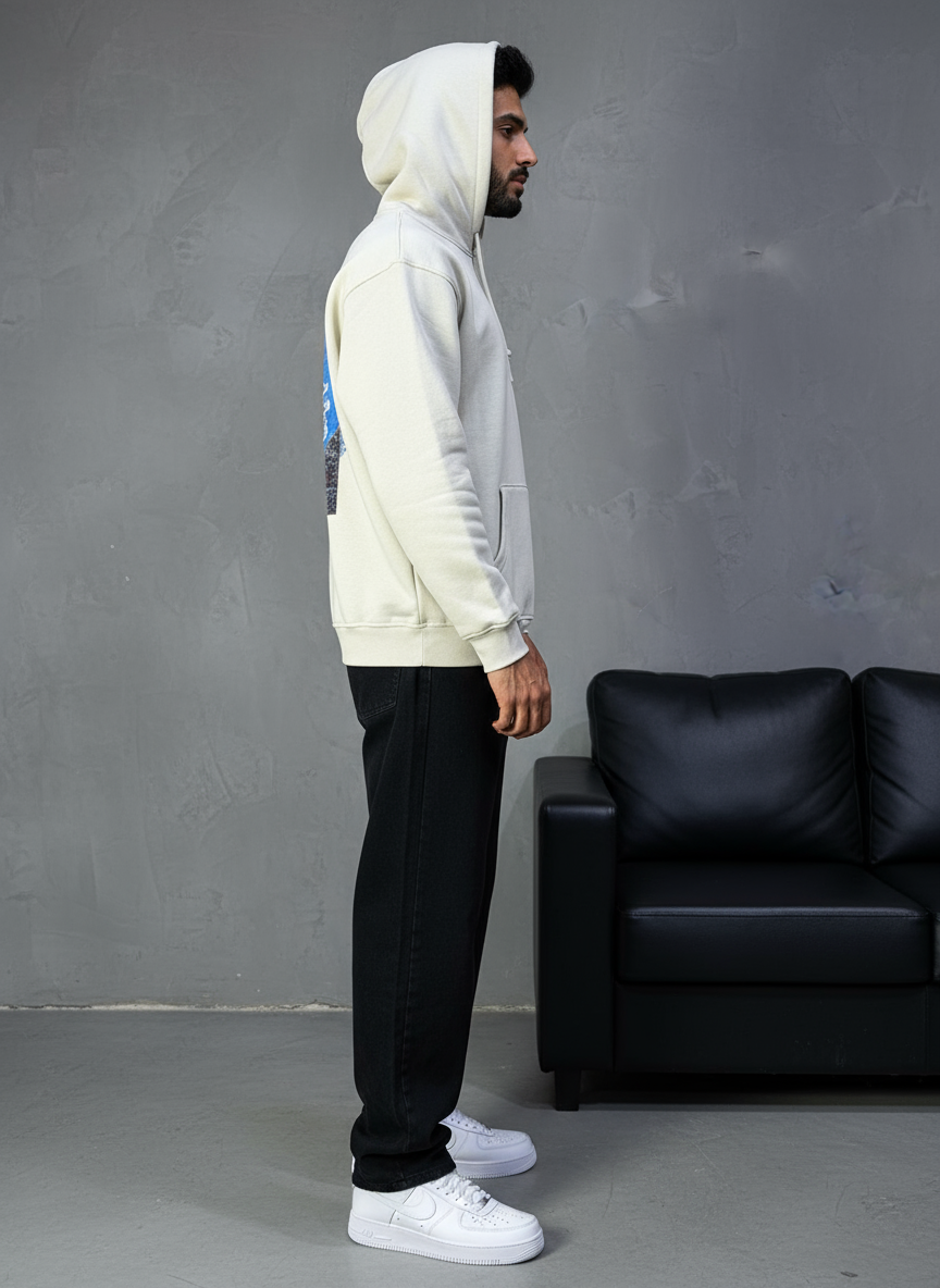 HOODIE SAW OVERSIZE BEIGE 4978