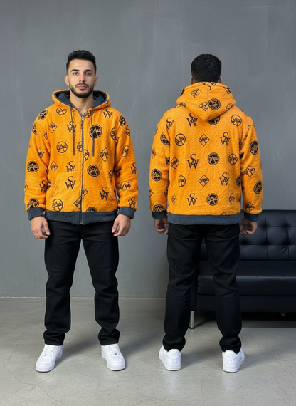 JACKET DOUBLE FAC OVER GREY/ORANGE 4950