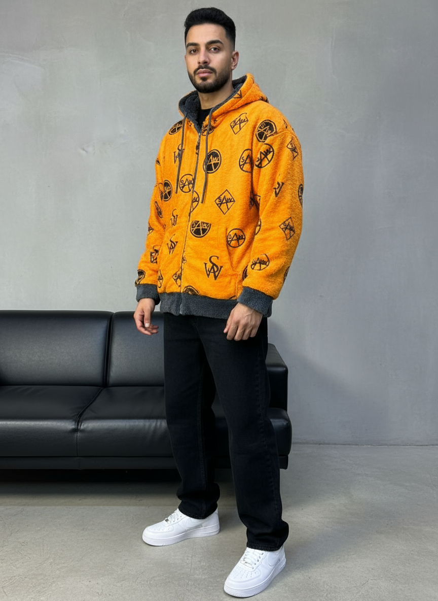 JACKET DOUBLE FAC OVER GREY/ORANGE 4950